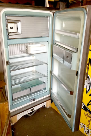 stainless steel refrigerator - era 1950