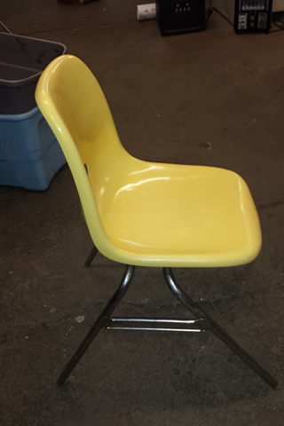 yellow chair side view